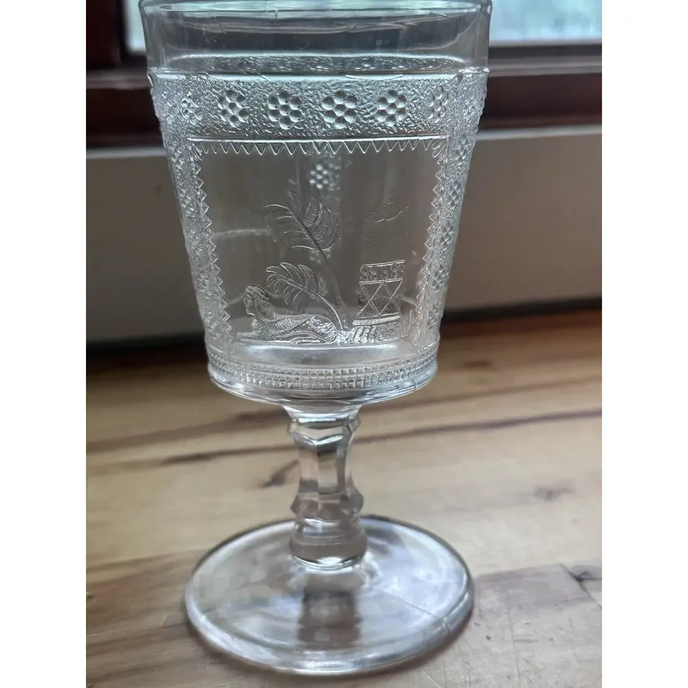 Antique EAPG Glass Lot Seneca Loop Adams Egyptian Sphinx Portland Loop Dart 8pc